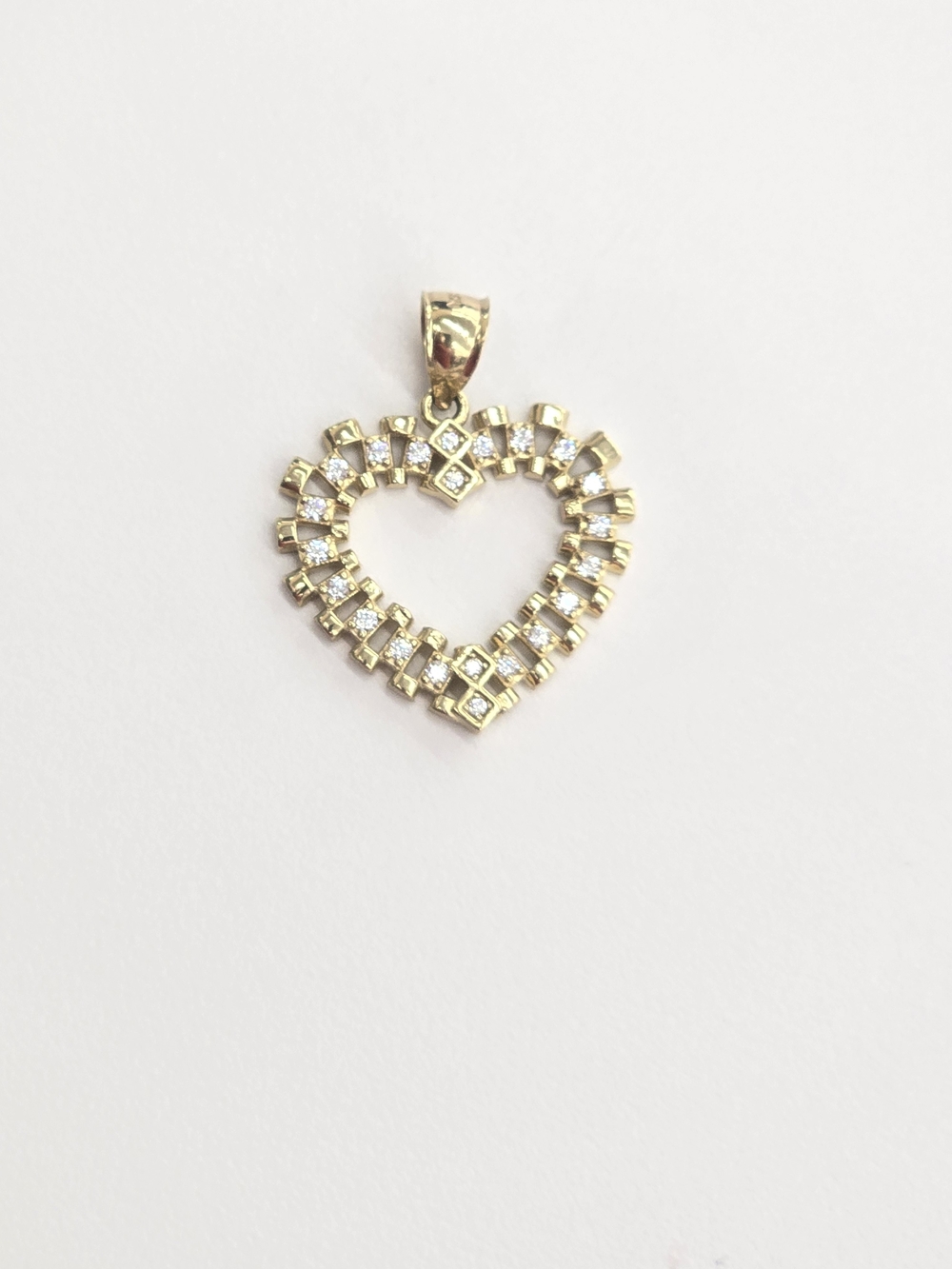 10kt Real Gold Heart Pendant For Women